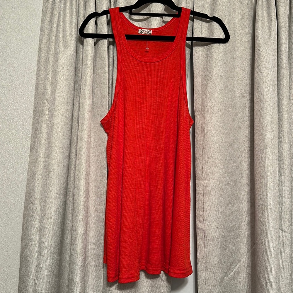 Free people racerback tank, red L